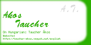 akos taucher business card